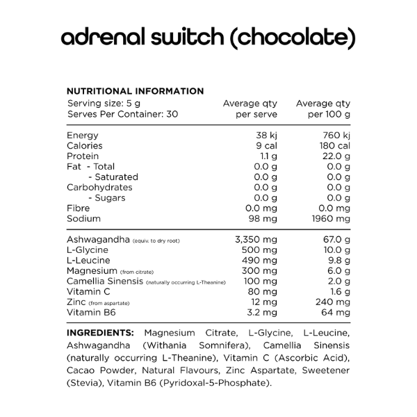 Switch Nutrition Adrenal Switch 30 Serves