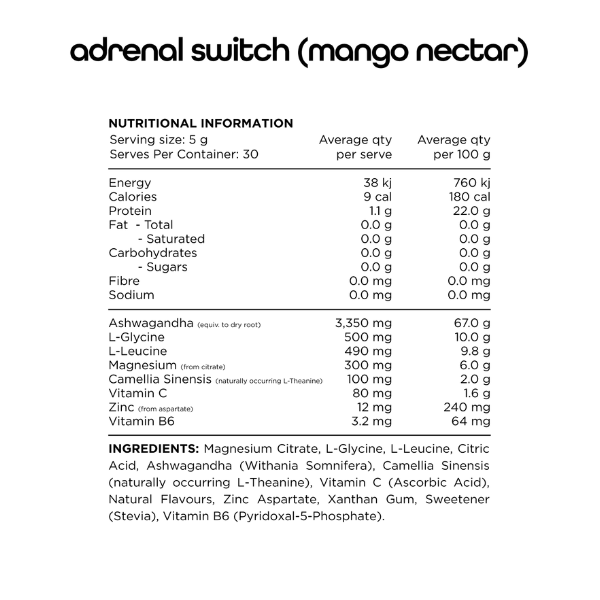 Switch Nutrition Adrenal Switch 30 Serves