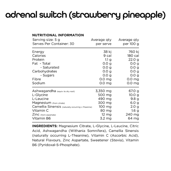 Switch Nutrition Adrenal Switch 30 Serves