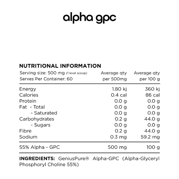 Switch Nutrition Essentials Alpha GPC Powder