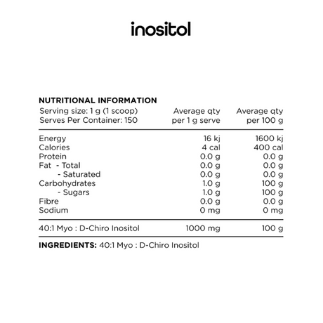 Switch Nutrition Essentials 100% Pure Inositol 150g