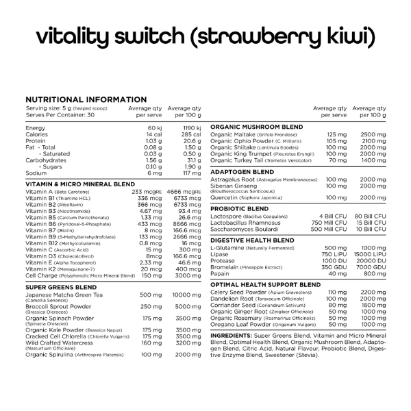 Switch Nutrition Vitality Switch 30 Serves