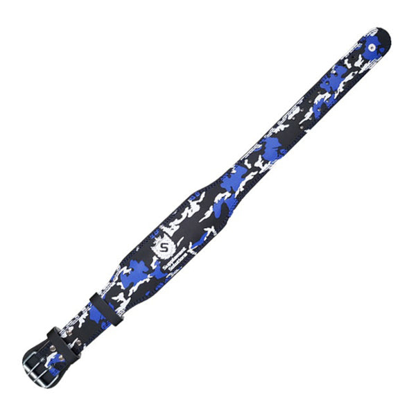 Supplement Solutions Leather Weight Lifting Belt (Blue Camo)