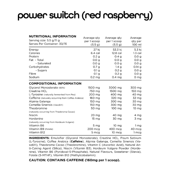 Switch Nutrition Power Switch 30 Serves