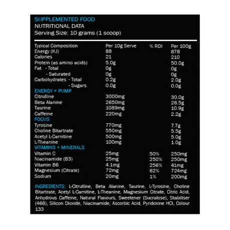 Zealea Pre-Workout