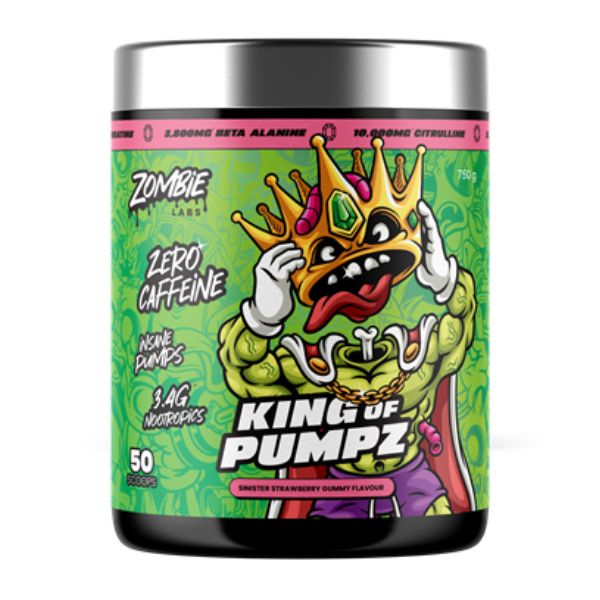 Zombie Labs King of Pumpz Stim-Free Pre-workout Supplement Solutions NZ