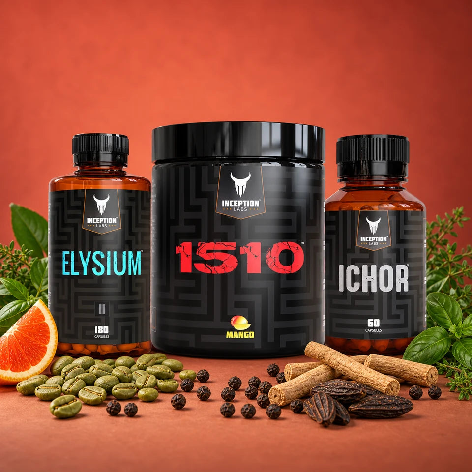 Inception Labs Metabolism and Body Composition Stack with 1510 Mango, Ichor and Elysium