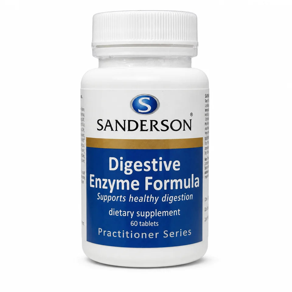 Sanderson Digestive Enzyme Formula bottle on a clean white background