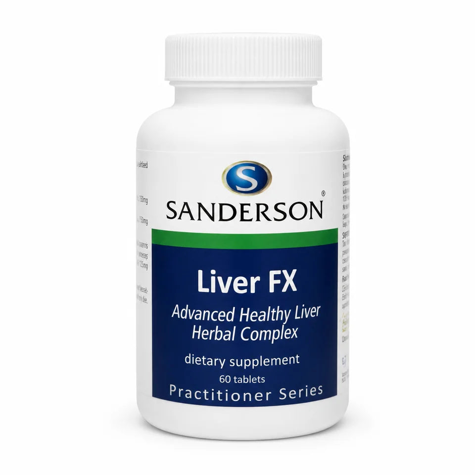 Sanderson Liver FX bottle on a clean white background