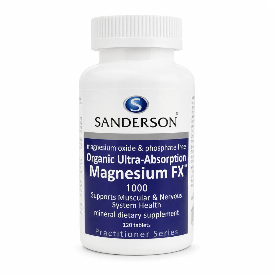 Sanderson Magnesium FX bottle on a clean white background