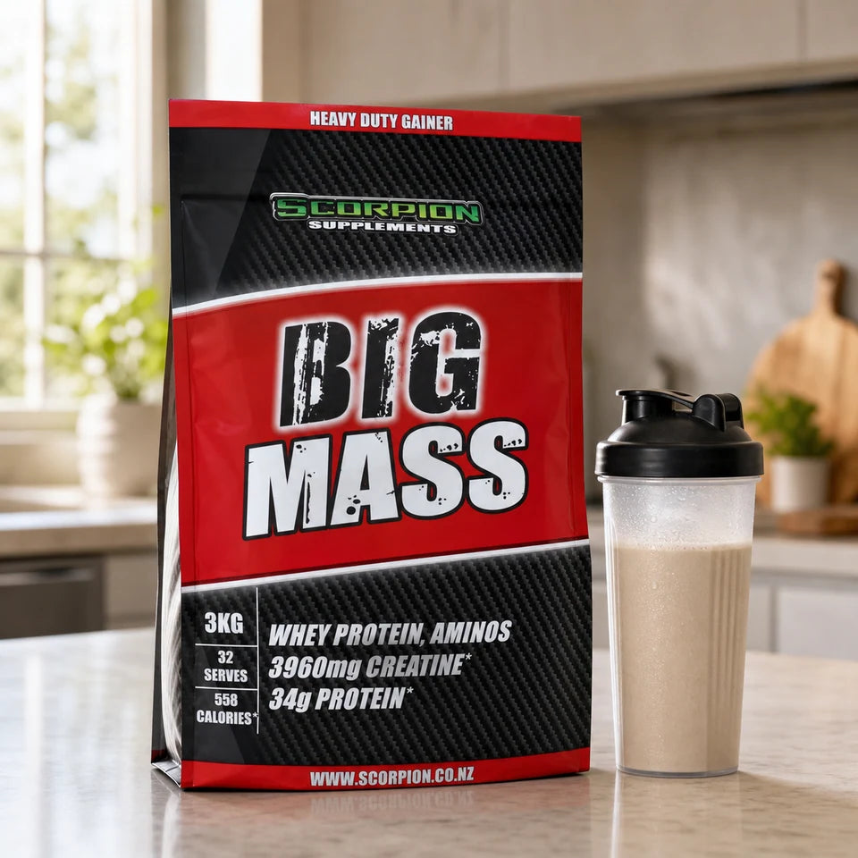 Scorpion Supplements Big Mass in a lifestyle setting