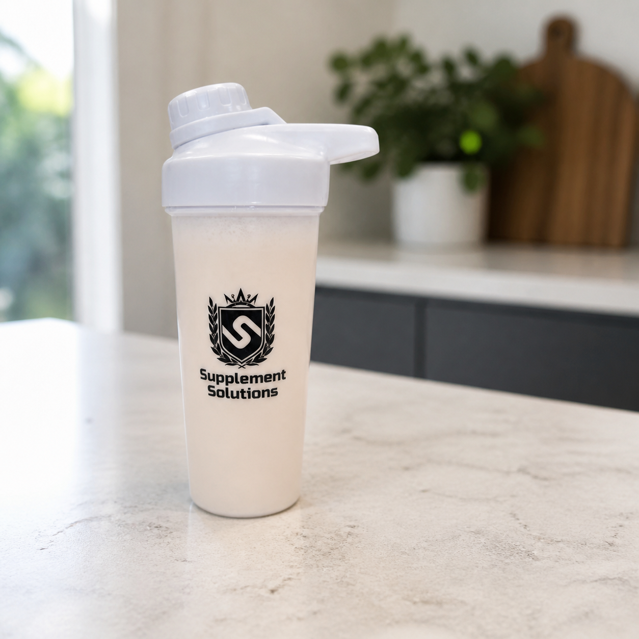 Supplement Solutions Shaker in a lifestyle setting