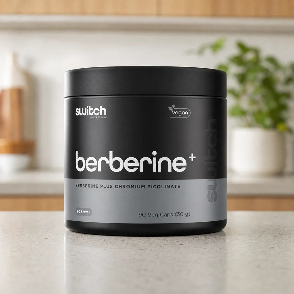 Switch Nutrition Essentials Berberine+ in a lifestyle setting
