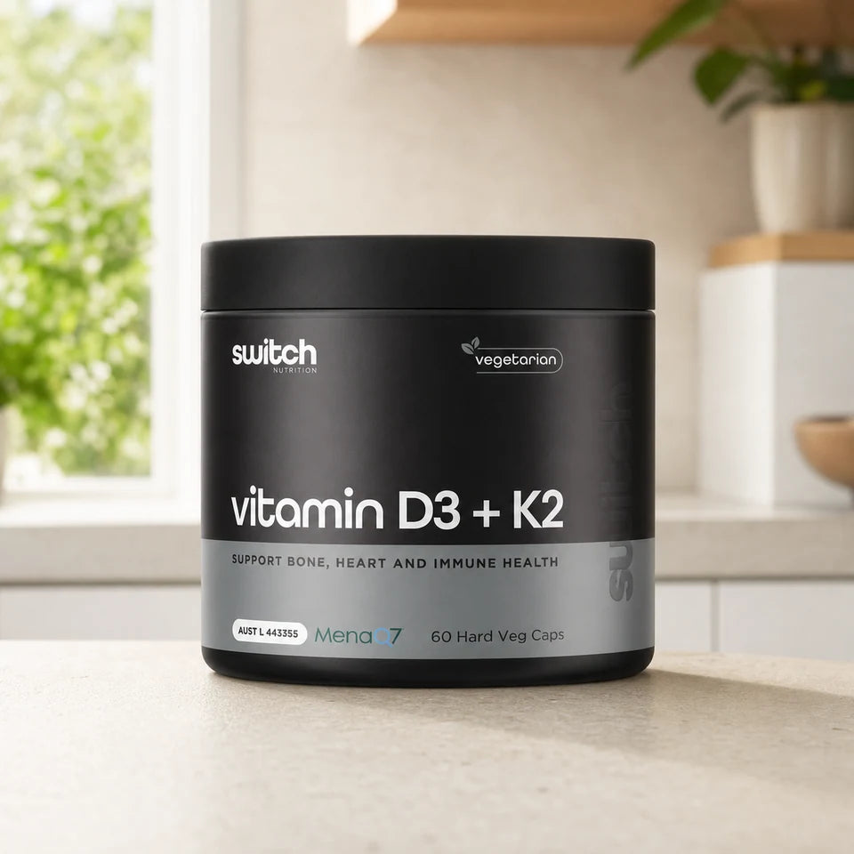 Switch Nutrition Essentials Vitamin D3 And K2 60 Caps in a lifestyle setting