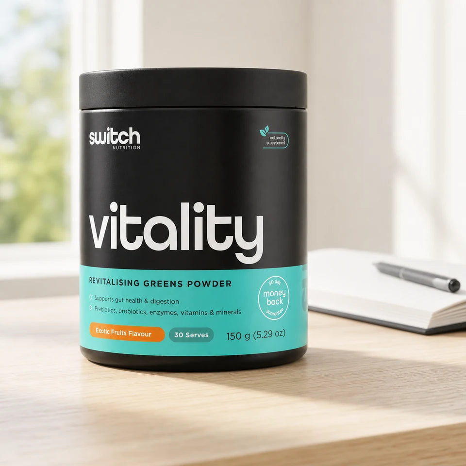 Switch Nutrition Vitality Switch 30 Serves in a lifestyle setting