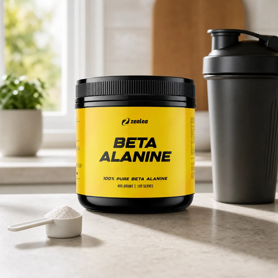 Zealea Beta Alanine on a kitchen bench