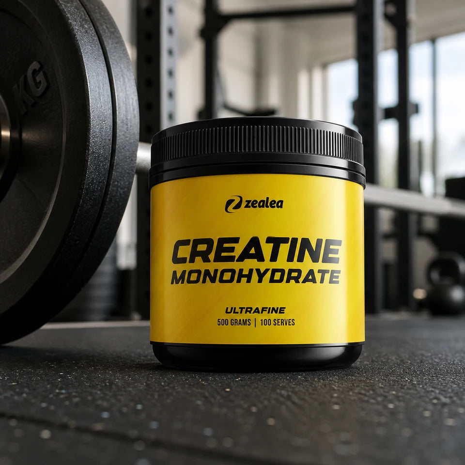 Zealea Creatine on the gym floor
