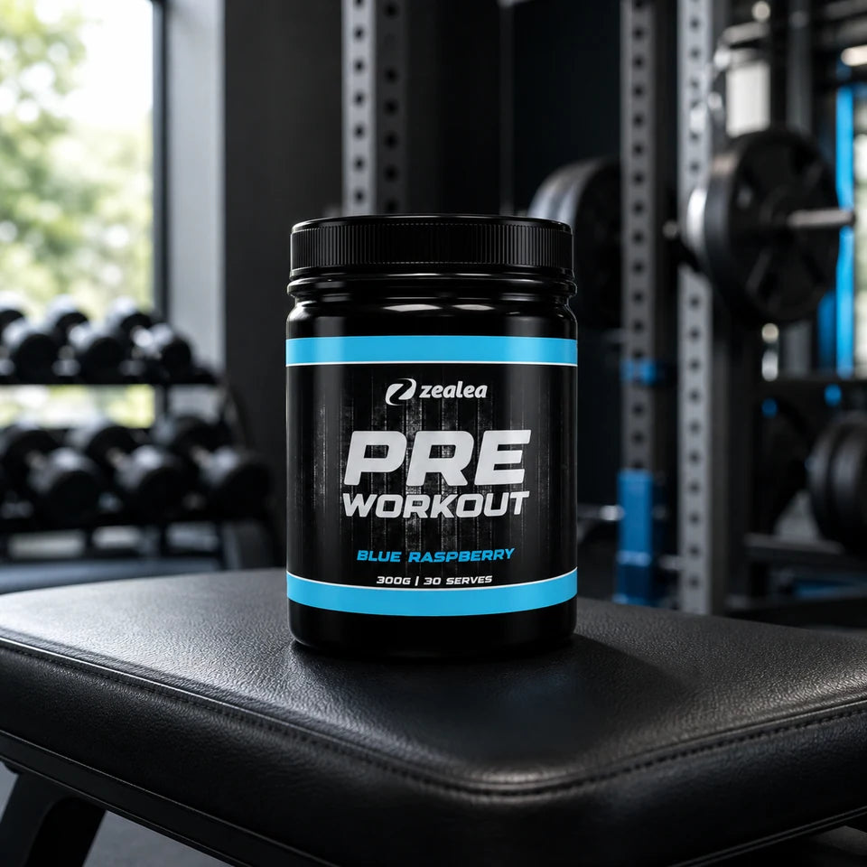 Zealea Pre-Workout in a lifestyle setting
